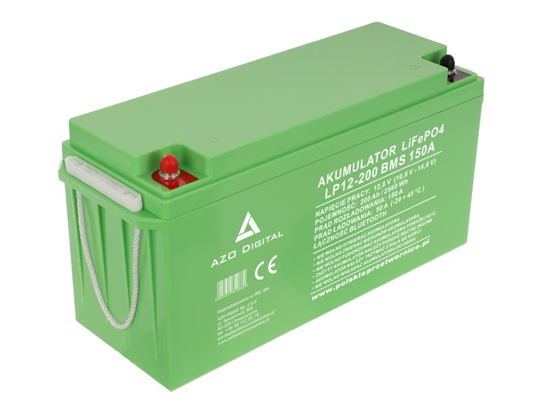 Акумулятор AZO Digital LiFePO4 LP12-200 200Ah 12V 150A Bluetooth