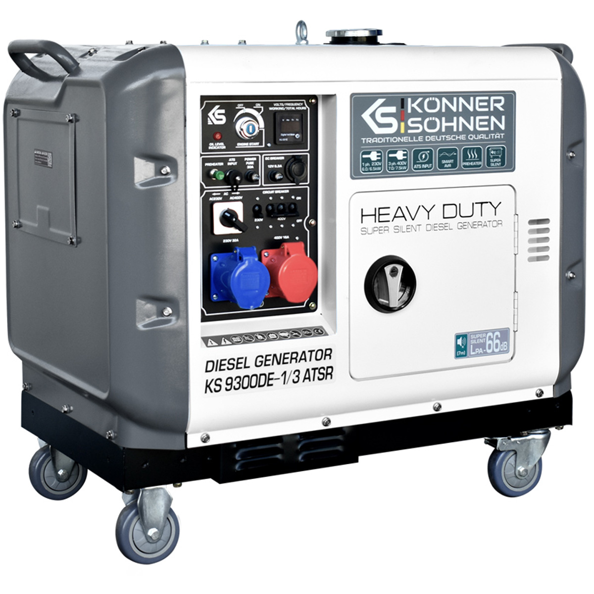 Генератор дизельний Konner&Sohnen KS 9300DE-1/3 ATSR 7,0 кВт