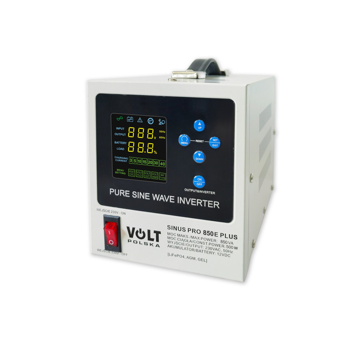 Джерело безперебійного живлення Volt Polska SINUS PRO 850 E PLUS 12/230V (500/850W)