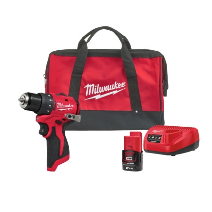 Дриль-шуруповерт акумуляторний MILWAUKEE M12 BLDDRC-201BRF
