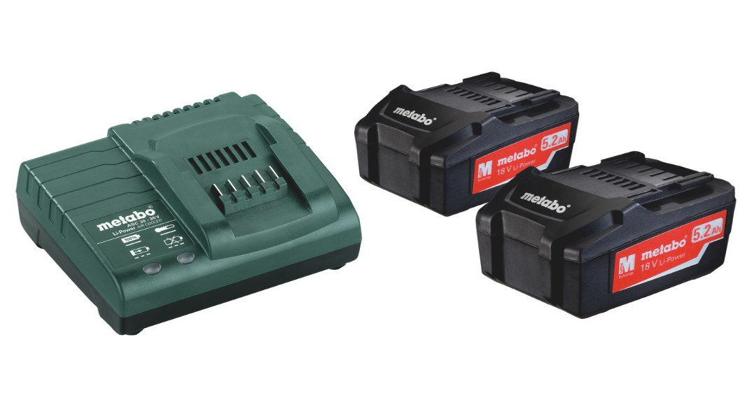 Набір акумуляторів Metabo 18В, 2 х 5.2Ач